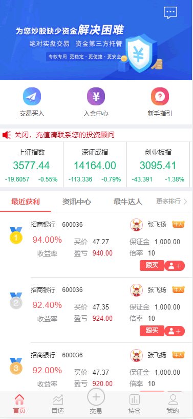 F3207 A0115最新版股票配资系统/实时行情/策略系统运营版