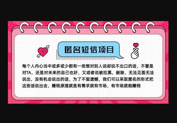 F3090 Z015-冷门小众赚钱项目，匿名短信，玩转信息差，月入五位数