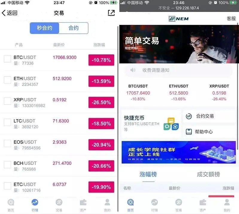 F2798 Q125-完整打包版NEM交易所源码 | 秒合约、币币交易、BTC合约、杠杆、虚拟区块链支持