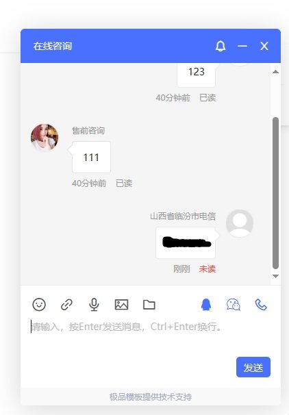 F2795 Q129-极品模板在线客服系统源码