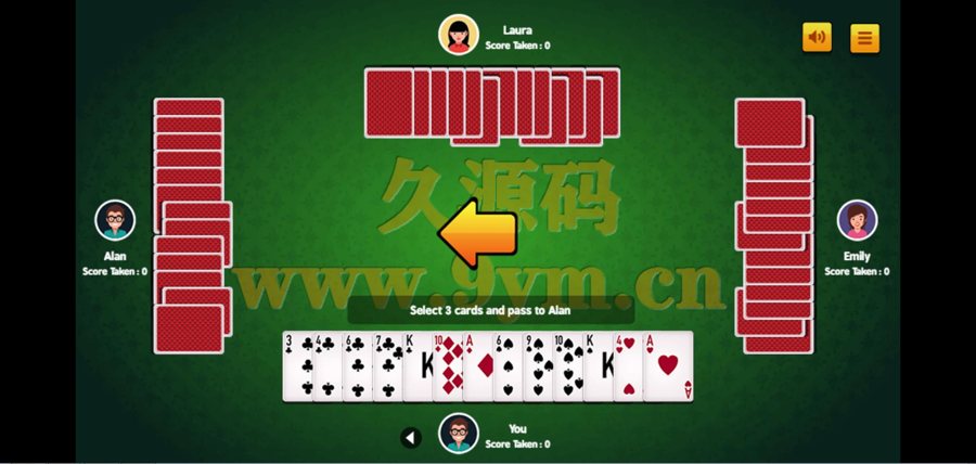 FF442 P237-HTML5红心扑克牌游戏源码