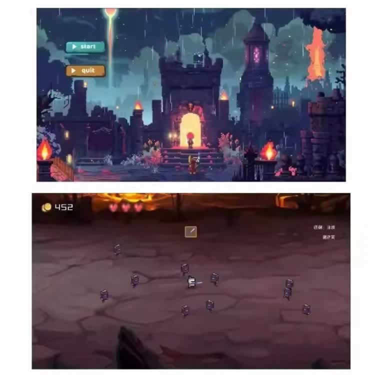 F1143 Y983-Unity3D 仿元气骑士像素动作闯关手游完整源码 2D 横版地牢冒险游戏开发工程